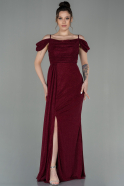 Длинное Вечернее Платье Бордовый ABU2835