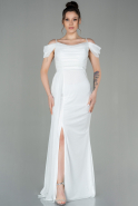 Длинное Вечернее Платье Белый ABU2835