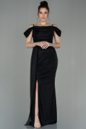 Длинное Вечернее Платье Черный ABU2835