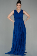 Длинное Выпускное Платье Ярко-синий ABU2429