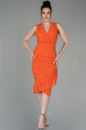 Миди Пригласительное Платье Оранжевый ABK1442