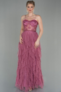 Длинное Вечернее Платье Пыльно-розовый ABU2822