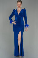 Длинное Вечернее Платье Ярко-синий ABU2804