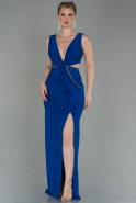 Длинное Выпускное Платье Ярко-синий ABU2845