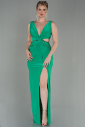 Длинное Выпускное Платье зелёный ABU2845