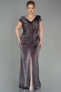 Длинное Свободное Вечернее Платье Бордовый ABU2862