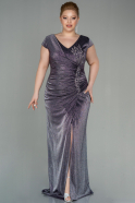 Длинное Свободное Вечернее Платье Пурпурный ABU2862