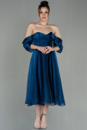 Миди Вечернее Платье Темно-синий ABK1850