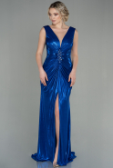 Длинное Вечернее Платье Ярко-синий ABU2886