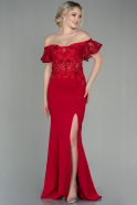 Длинное Вечернее Платье красный ABU3077