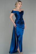 Длинное Вечернее Платье Темно-синий ABU2841