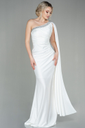 Длинное Вечернее Платье Белый ABU2663