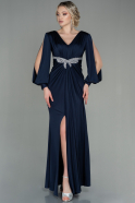 Длинное Вечернее Платье Темно-синий ABU2901