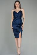 Миди Пригласительное Платье Темно-синий ABK1636