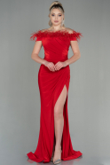 Длинное Вечернее Платье красный ABU2906