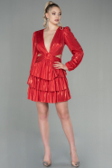 Короткое Платье На Приглашение красный ABK1643