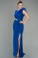 Длинное Вечернее Платье Ярко-синий ABU2912