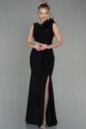 Длинное Вечернее Платье Черный ABU2912