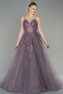 Длинное Платье Высокой Моды Лавандовый ABU2913