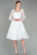 Миди Ночное Платье Белый ABK1651