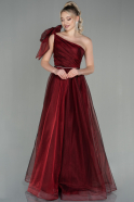 Длинное Вечернее Платье Бордовый ABU2919