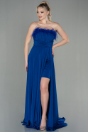 Длинное Вечернее Платье Ярко-синий ABU2920