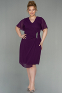 Большое Миди Шифоновое Платье Пурпурный ABK1660
