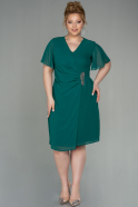 Большое Миди Шифоновое Платье зелёный ABK1660
