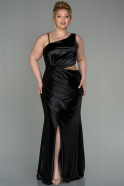 Длинное Свободное Вечернее Платье Черный ABU2925