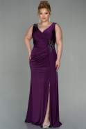Длинное Платье Большого Размера Пурпурный ABU2927