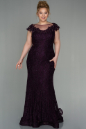 Большое Платье С Кружевами Тёмно-пурпурный ABU2650