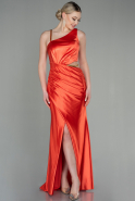 Длинное Выпускное Платье Оранжевый ABU2937