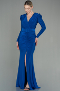 Длинное Вечернее Платье Ярко-синий ABU2812
