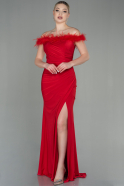 Длинное Вечернее Платье Русалка красный ABU2941