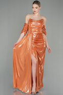 Длинное Вечернее Платье Оранжевый ABU2956