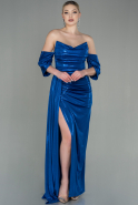 Длинное Вечернее Платье Ярко-синий ABU2956