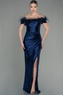 Длинное Вечернее Платье Темно-синий ABU2957