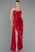 Длинное Выпускное Платье красный ABU2959