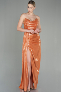 Длинное Выпускное Платье Оранжевый ABU2959