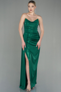 Длинное Выпускное Платье Изумрудно-зеленый ABU2959