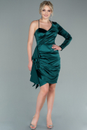 Короткое Платье На Приглашение Изумрудно-зеленый ABK1686