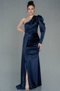 Длинное Вечернее Платье Темно-синий ABU2935