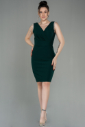 Короткое Платье На Приглашение Изумрудно-зеленый ABK1666