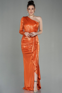 Длинное Вечернее Платье Оранжевый ABU2944