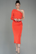 Миди Пригласительное Платье Оранжевый ABK1670