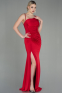 Длинное Выпускное Платье красный ABU2966