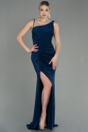 Длинное Выпускное Платье Темно-синий ABU2966