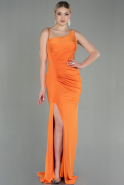 Длинное Выпускное Платье Оранжевый ABU2966
