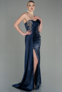 Длинное Вечернее Платье Темно-синий ABU2958
