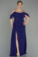 Длинное Шифоновое Вечернее Платье Пурпурный ABU2929
